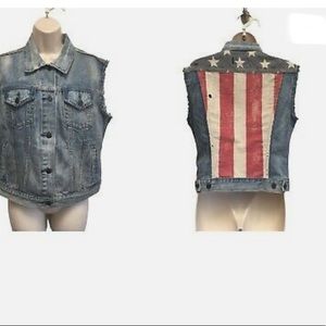 Denim & Supply RL Vintage denim blue vest Mens Large